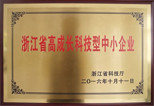 浙江省高成長(zhǎng)科技型中小企業(yè)